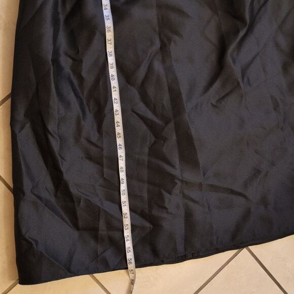 NWT Alfred Sung Cap Sleeve Pleated Skirt Dress Pockets Black Maxi Dress Size 2 - Picture 12 of 13